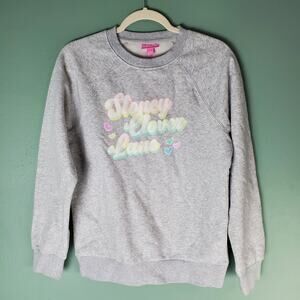 Stoney Clover Lane X Target Gray Heart Graphic Crew Neck Sweatshirt Size XS